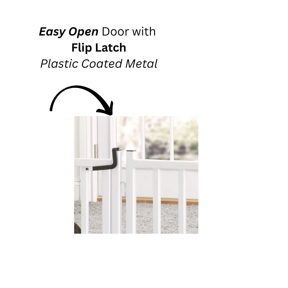 Pet Gate Steel Freestanding Walk-Through 24-Inch Tall