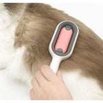 Pet Grooming Brush Ergonomic Non-Slip Handle Loose Fur Removal & Massage