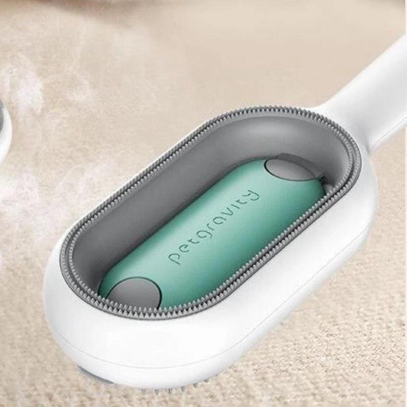 Pet Grooming Brush Ergonomic Non-Slip Handle Loose Fur Removal & Massage