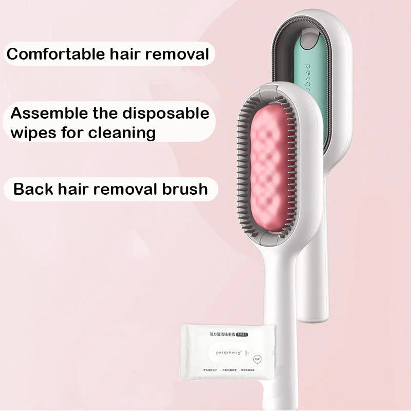 Pet Grooming Brush Ergonomic Non-Slip Handle Loose Fur Removal & Massage