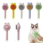Pet Grooming Brush Self-Cleaning Smooth-Tip for Cats & Dogs