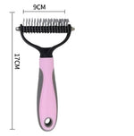 Pet Grooming Comb Stainless Steel Teeth for Shedding & Detangling