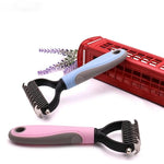Pet Grooming Comb Stainless Steel Teeth for Shedding & Detangling