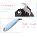 Pet Grooming Comb Stainless Steel Teeth for Shedding & Detangling