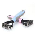 Pet Grooming Comb Stainless Steel Teeth for Shedding & Detangling