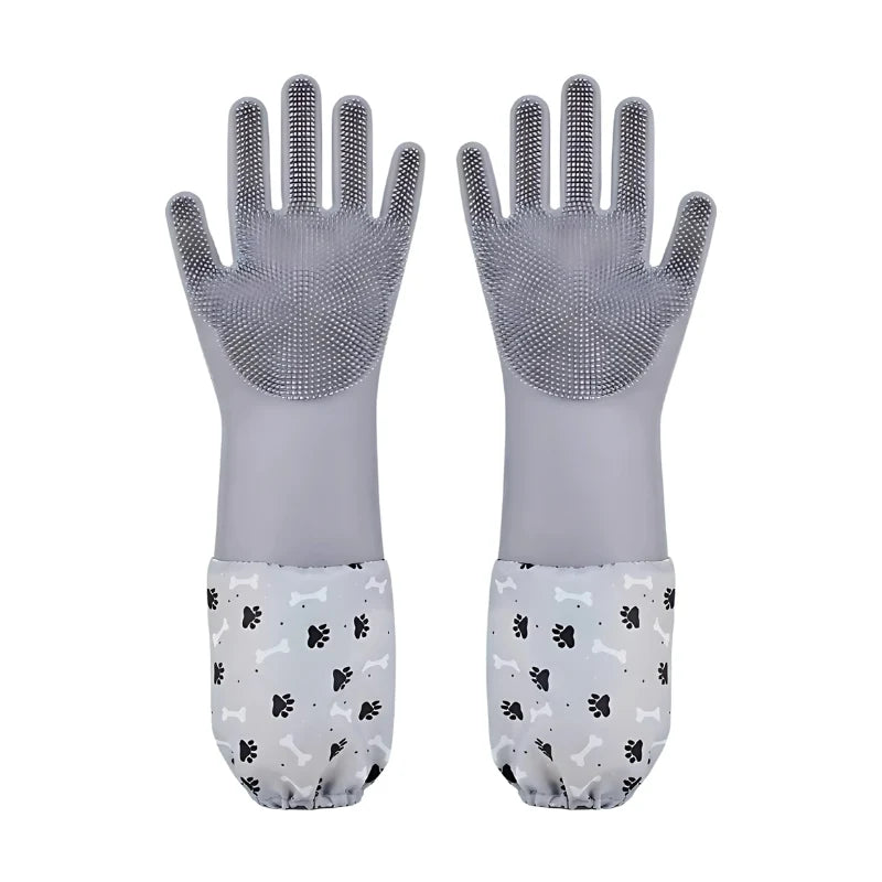 Pet Grooming Gloves Silicone Deshedding & Massage
