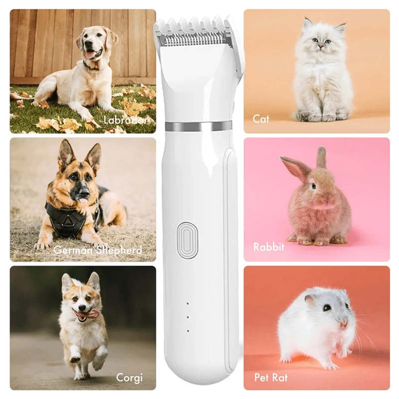 Pet Grooming Kit Cordless Fur Trimmer & Nail Grinder