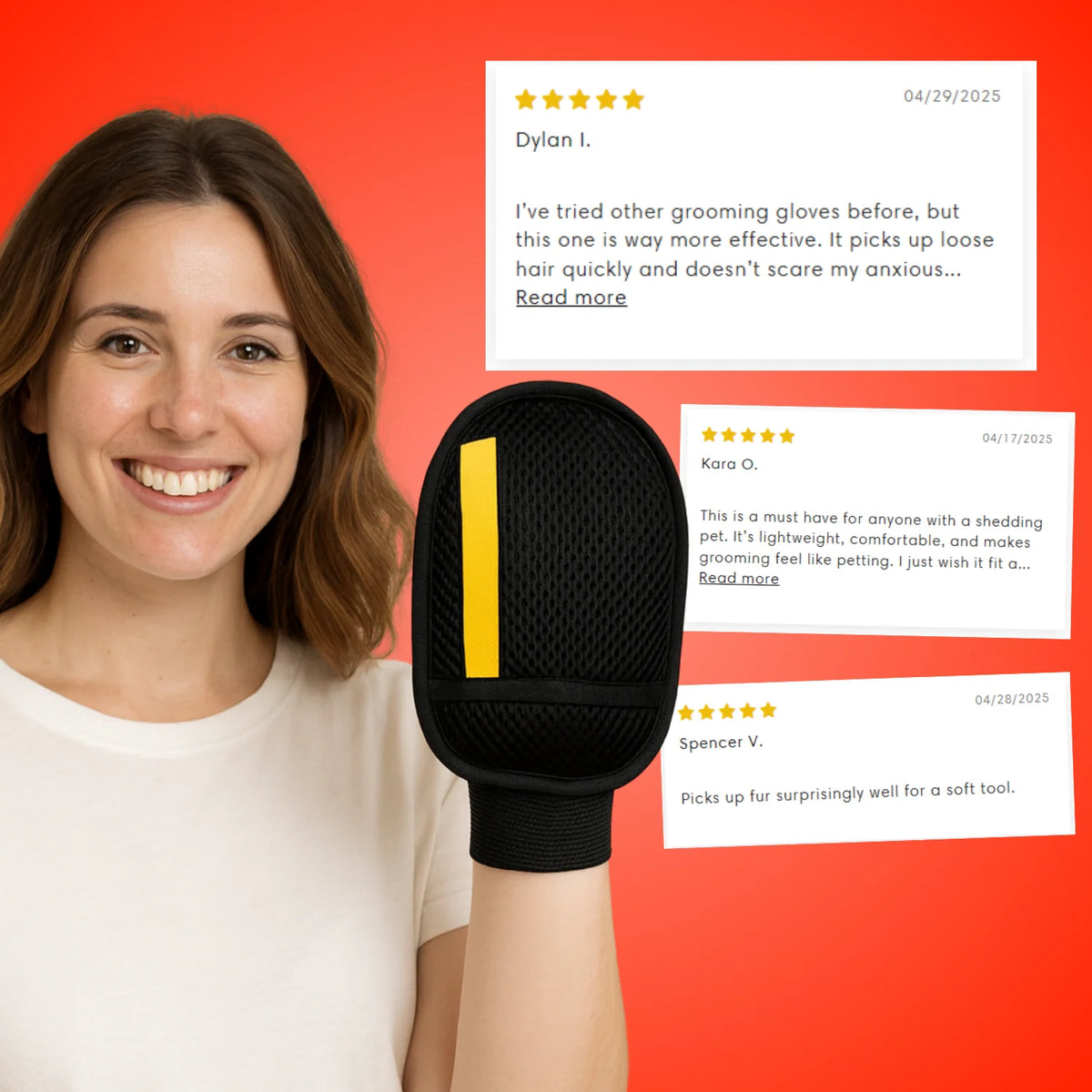 Pet Hair Remover Glove Reusable Anti-Static Breathable Mesh