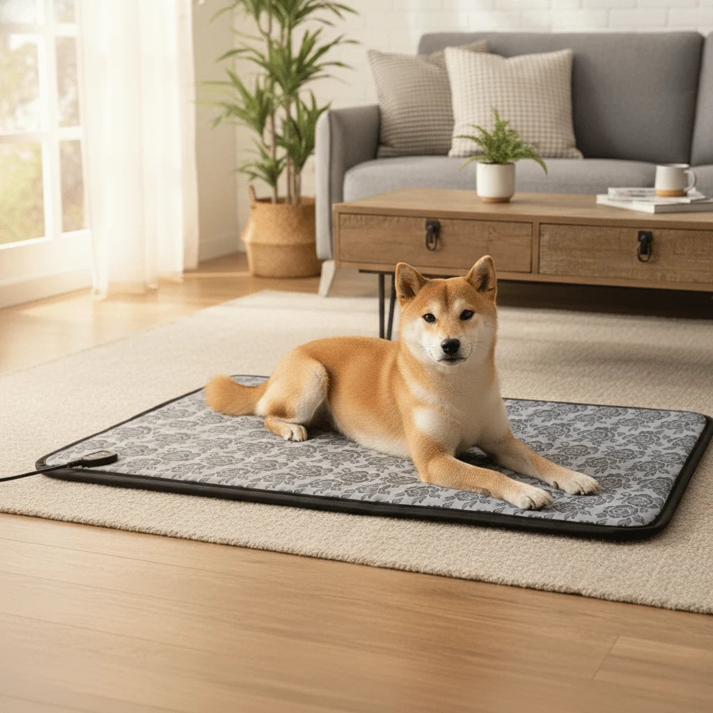 Pet Heating Mat Adjustable Heat Settings Waterproof Surface