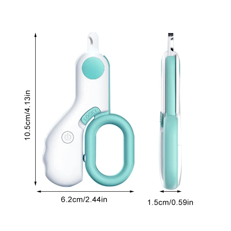 Pet Nail Clippers LED Light Stainless Steel Blade