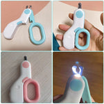 Pet Nail Clippers LED Light Stainless Steel Blade