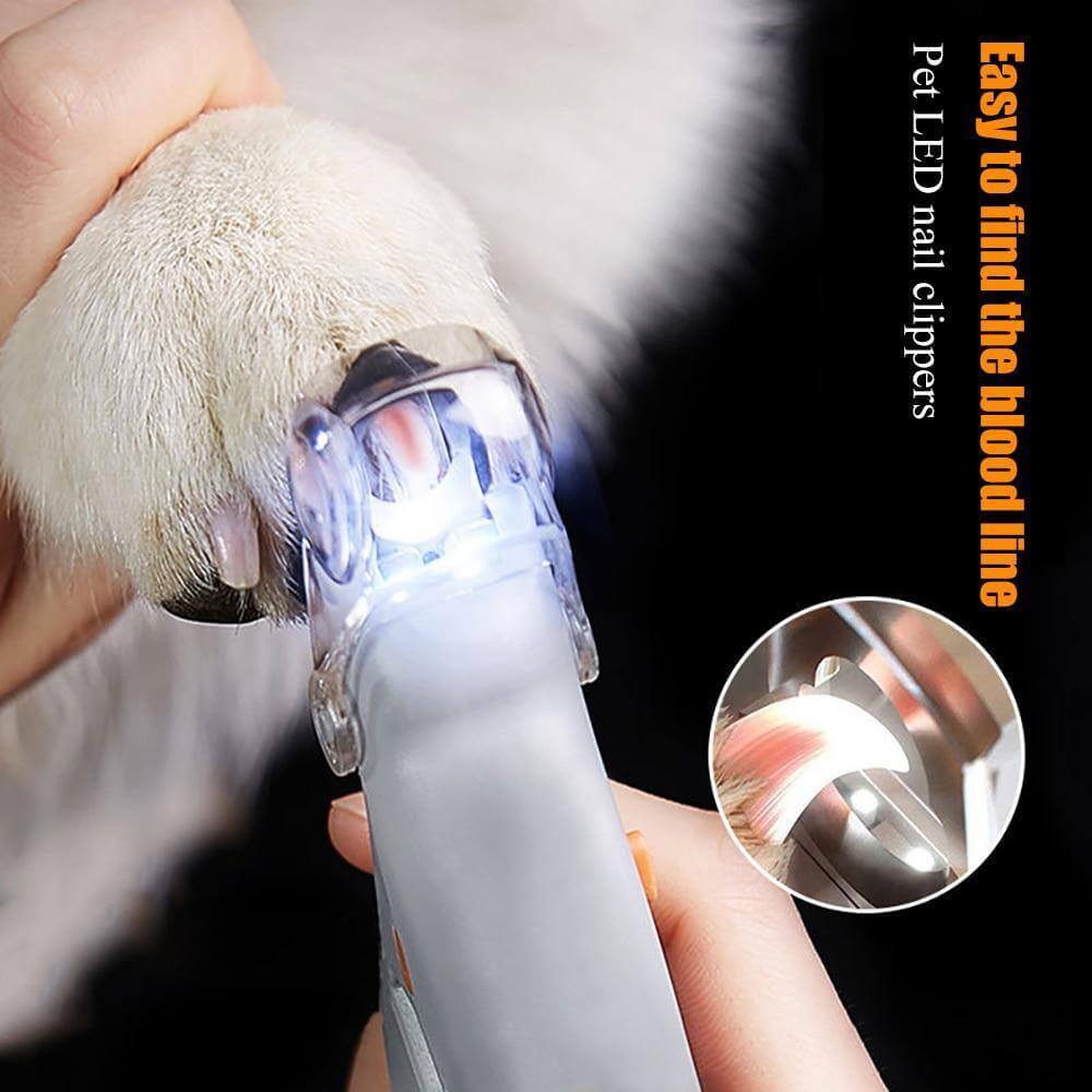 Pet Nail Trimmer LED Light Stainless Steel Comfort Grip