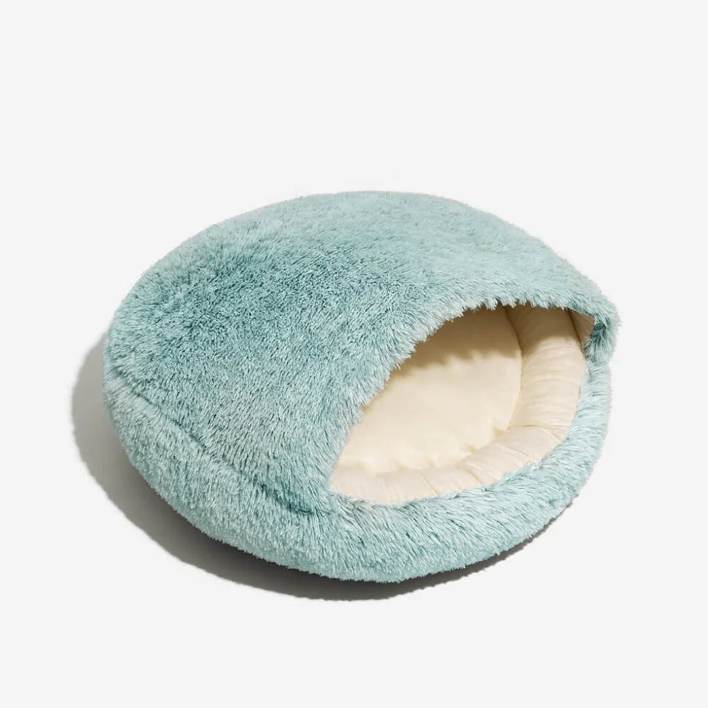 Pet Nest Bed Convertible Plush Anti-Slip Base