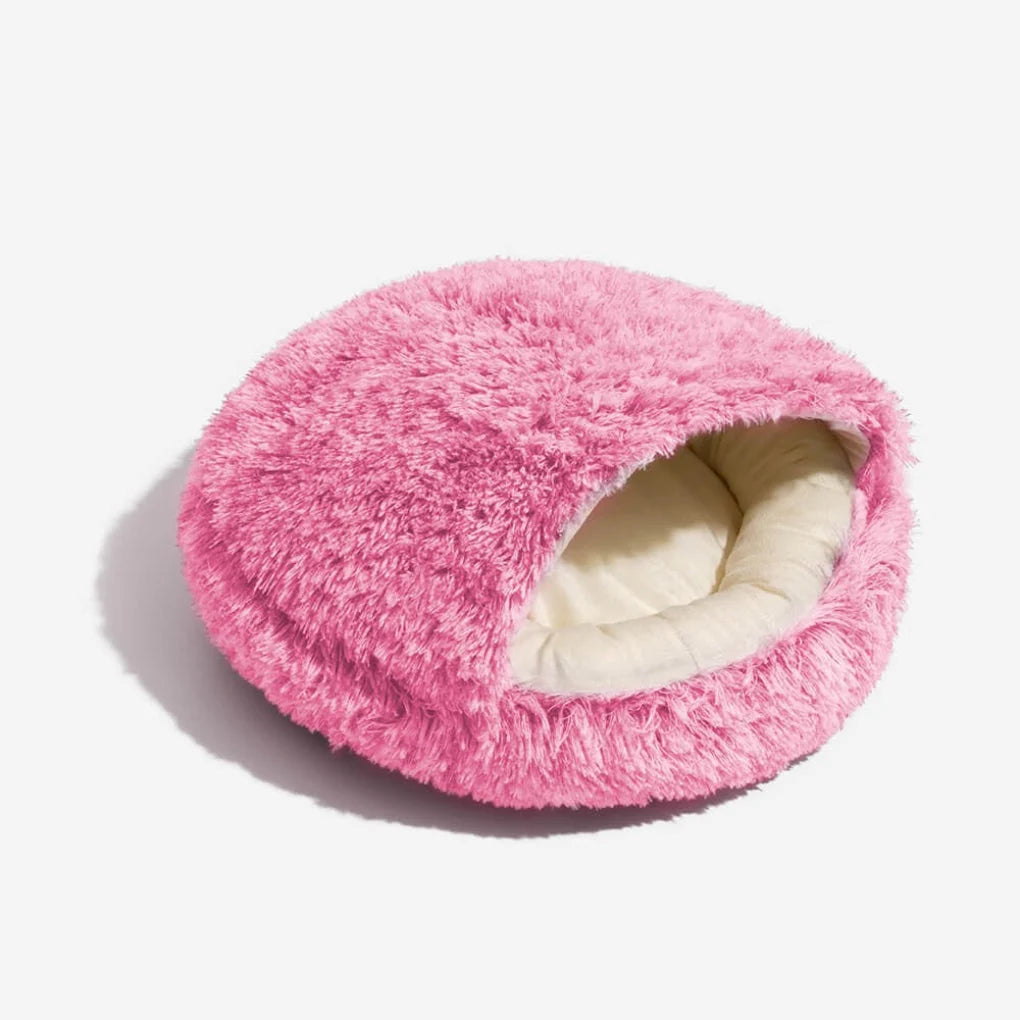 Pet Nest Bed Convertible Plush Anti-Slip Base