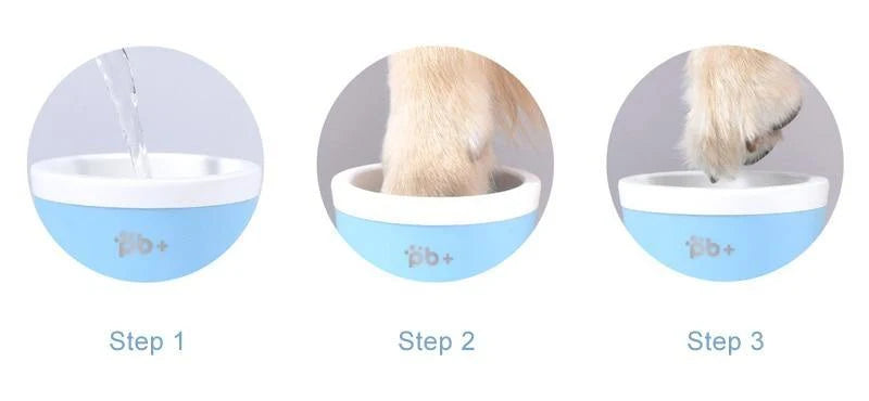 Pet Paw Washer Cup Soft Silicone Bristles Reusable Design