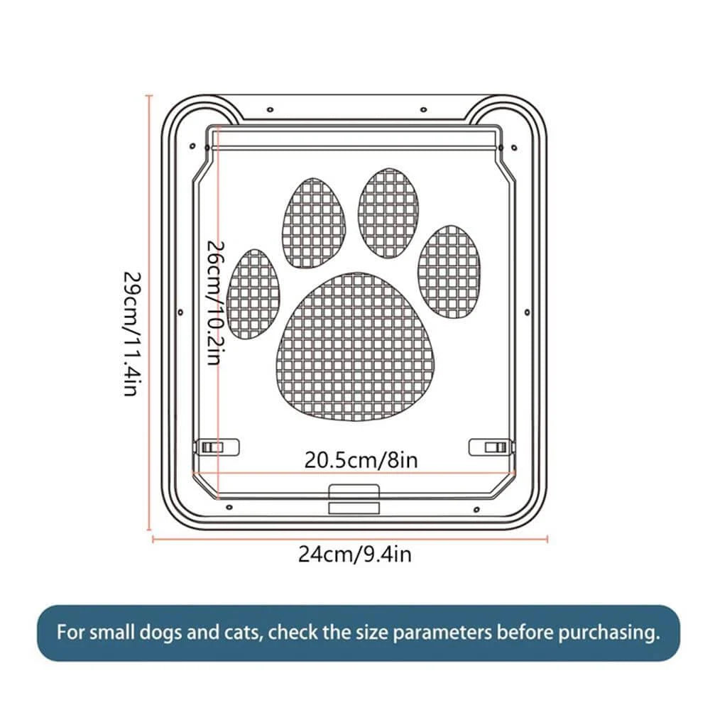 Pet Screen Door Flap Paw Print Design
