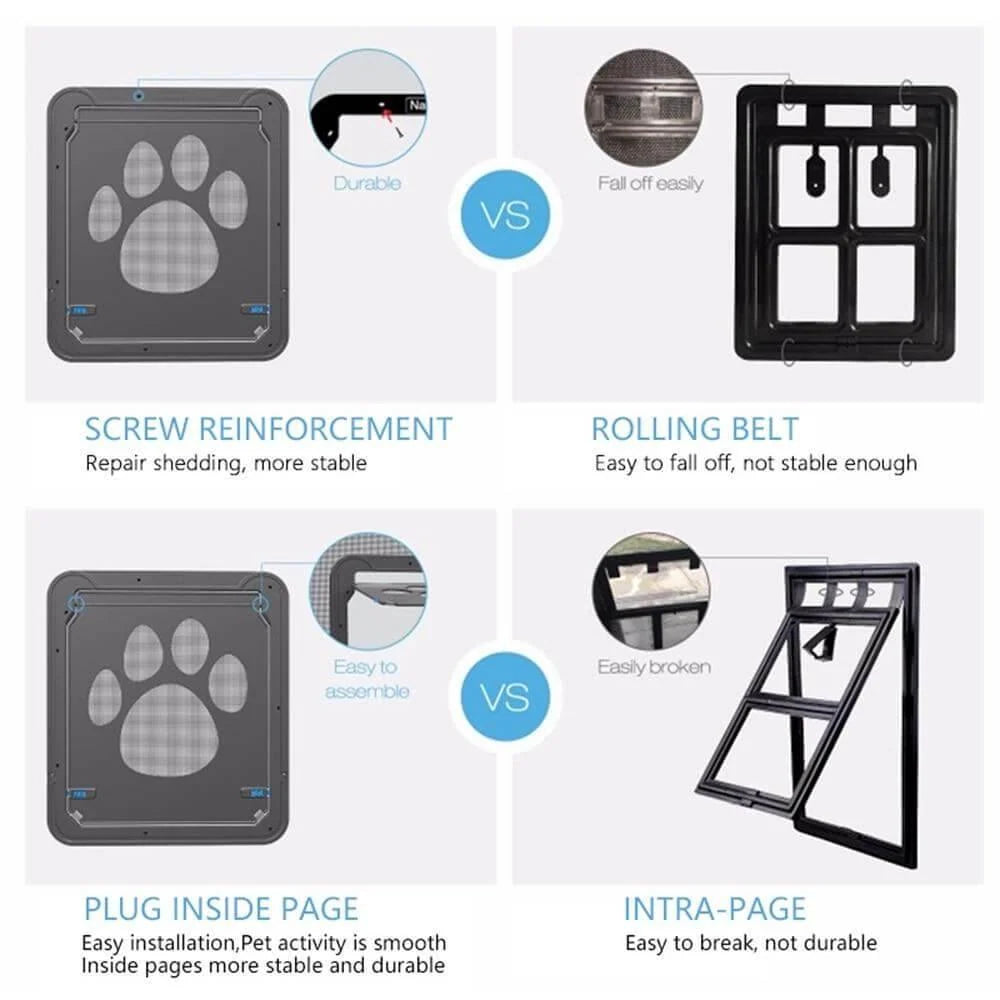Pet Screen Door Flap Paw Print Design