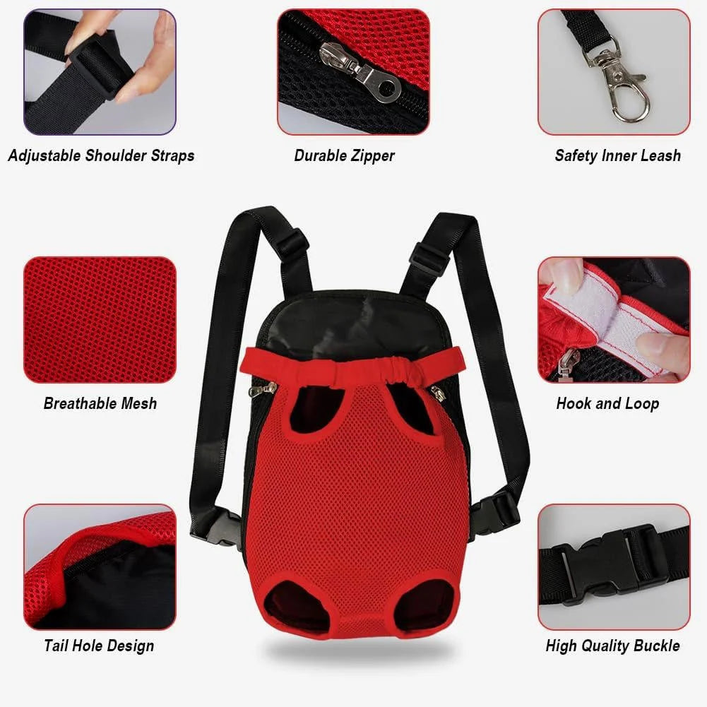 Pet Sling Carrier Ventilated Mesh Adjustable Padded Straps