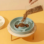 Pet Slow Feeder Bowl Ceramic Maze Dishwasher-Safe