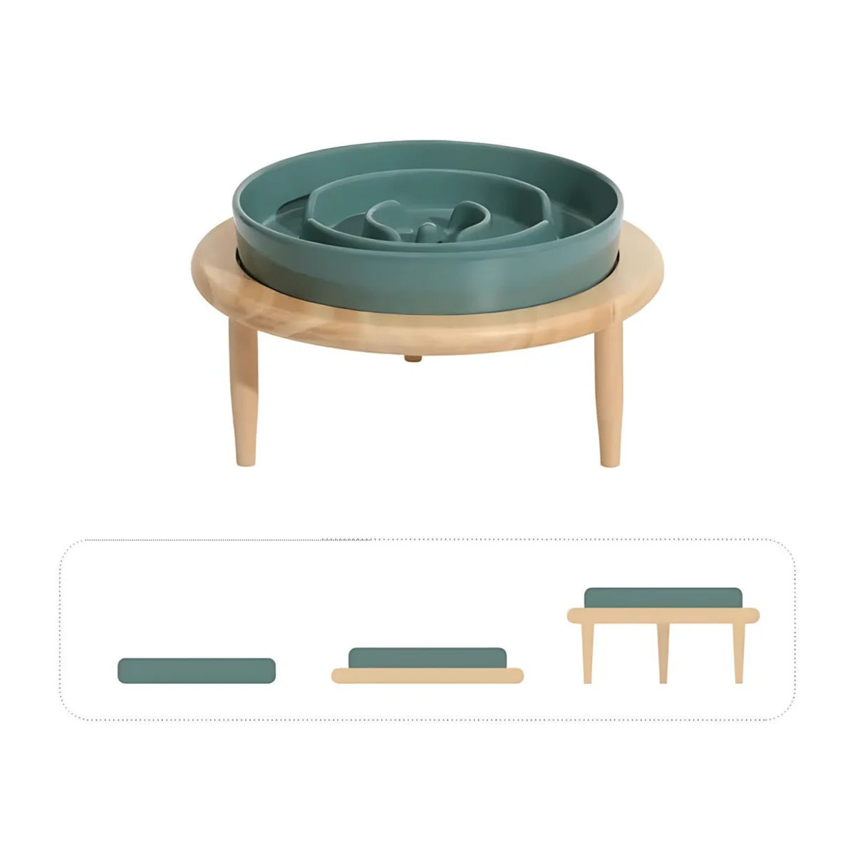 Pet Slow Feeder Bowl Ceramic Maze Dishwasher-Safe