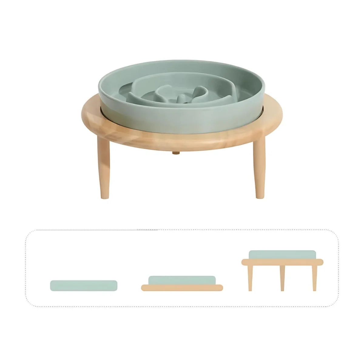 Pet Slow Feeder Bowl Ceramic Maze Dishwasher-Safe