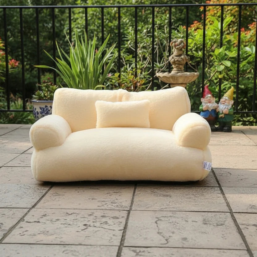 Pet Sofa Faux Fur Raised Edge Removable Washable Cover
