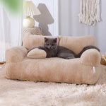 Pet Sofa Faux Fur Raised Edge Removable Washable Cover