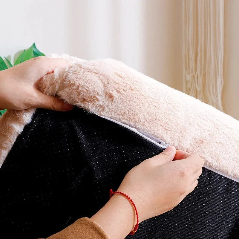 Pet Sofa Faux Fur Raised Edge Removable Washable Cover