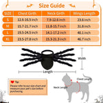 Pet Spider Costume Eight Plush Legs Adjustable Velcro Fit