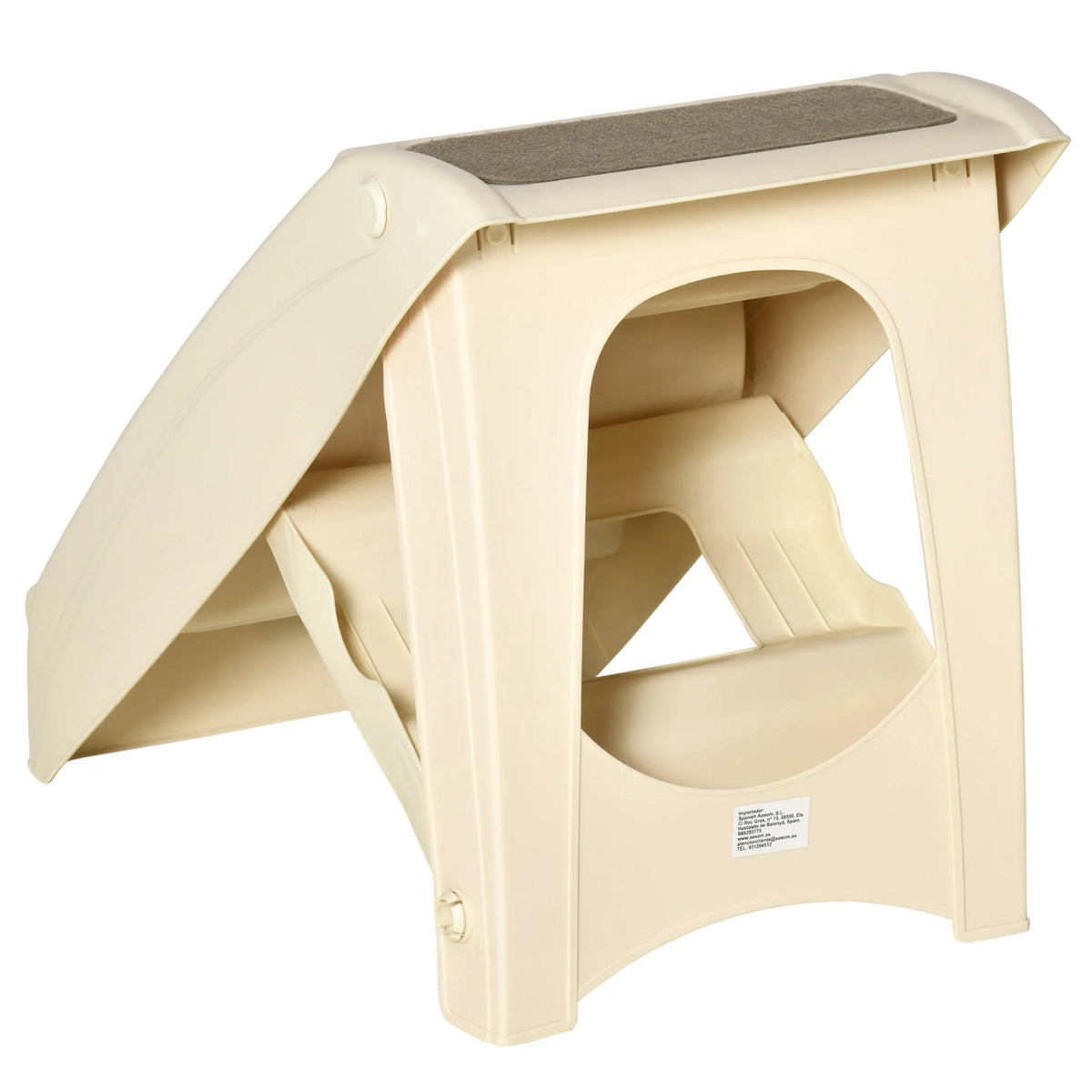 Pet Stairs Foldable 4-Step Carpeted Side Rails