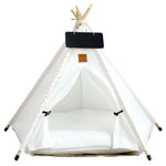 Pet Teepee Canvas Portable Washable Linen Cushion