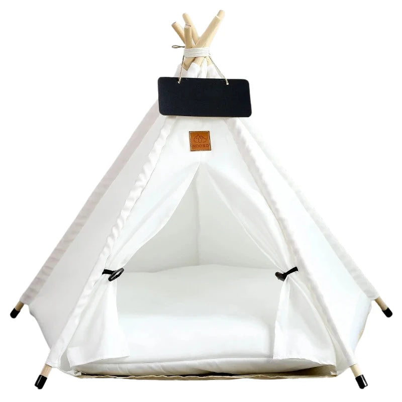 Pet Teepee Canvas Portable Washable Linen Cushion