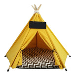 Pet Teepee Canvas Portable Washable Linen Cushion