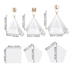 Pet Teepee Canvas With Pine Poles & Washable Cushion