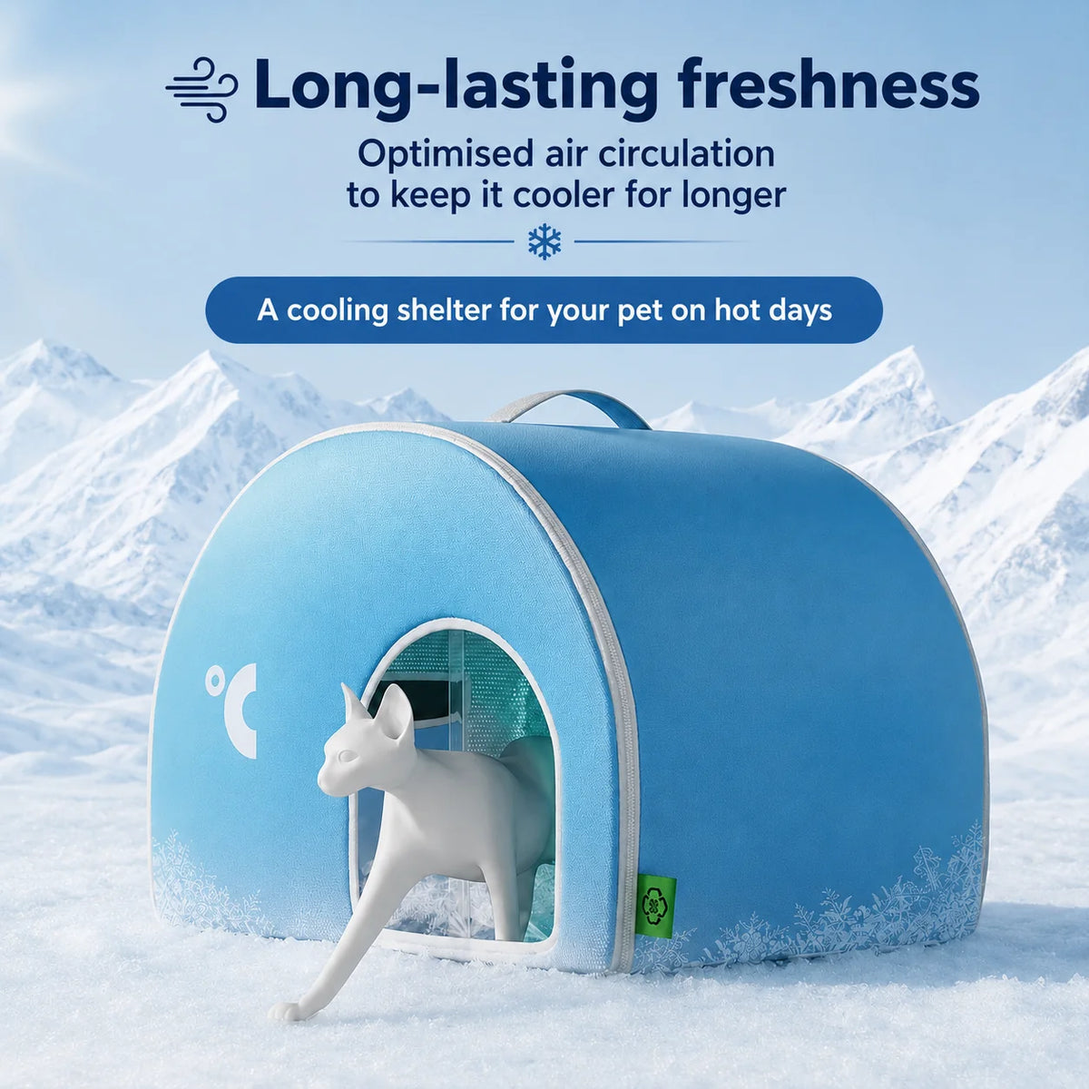 Pet Tent Bed Foldable Thermal Insulated Includes Ice Packs