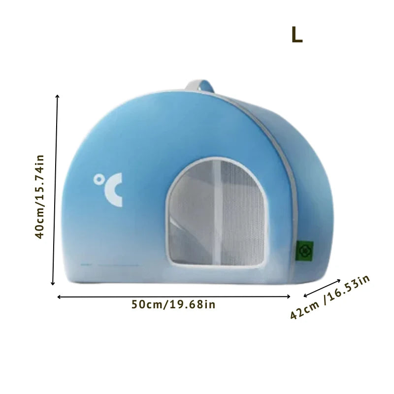 Pet Tent Bed Foldable Thermal Insulated Includes Ice Packs