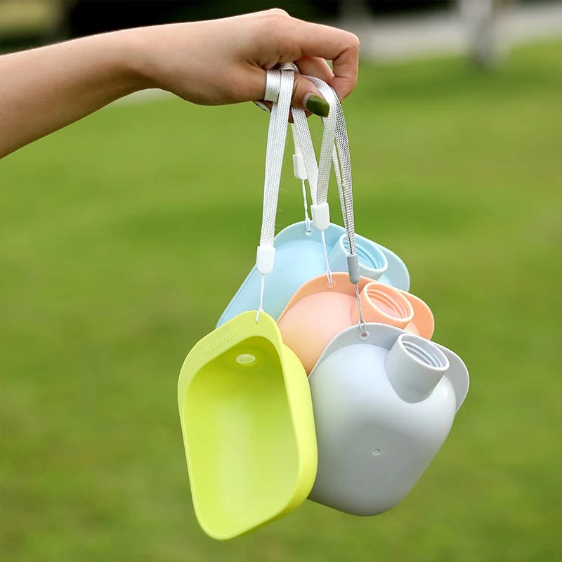 Pet Water Bottle Dispenser Squeeze-Controlled Food-Grade Plastic Travel-Friendly