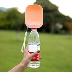 Pet Water Bottle Dispenser Squeeze-Controlled Food-Grade Plastic Travel-Friendly