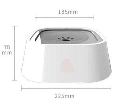 Pet Water Bowl No-Spill Floating Plate Slow-Flow Design