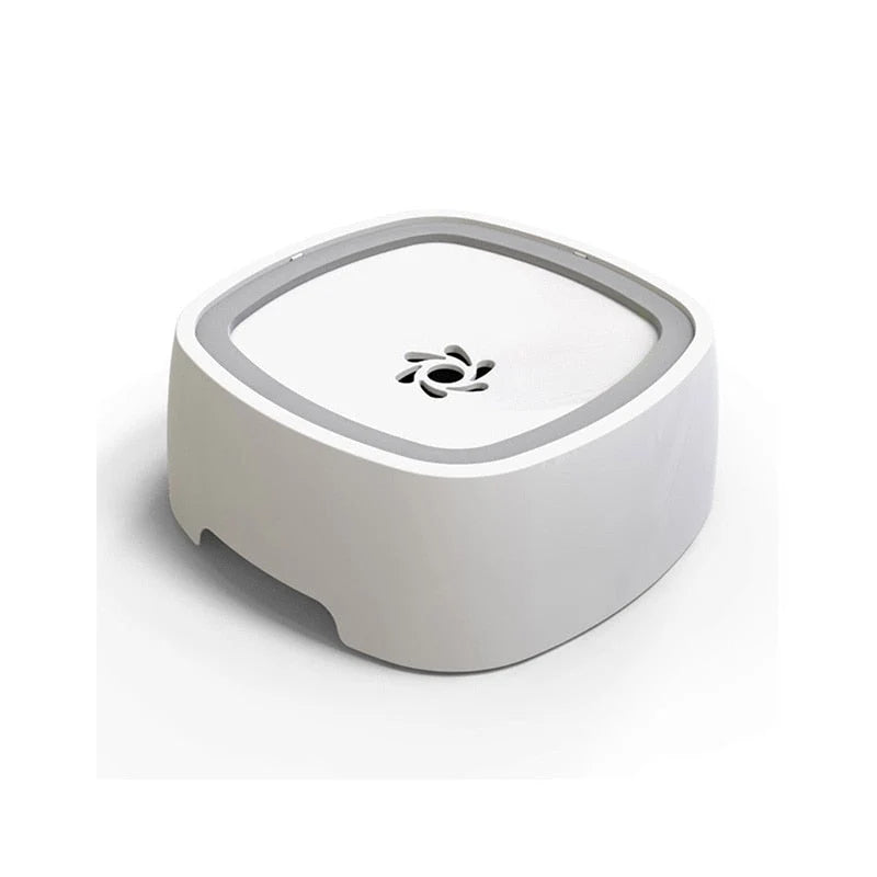 Pet Water Bowl No-Spill Floating Plate Slow-Flow Design