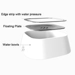 Pet Water Bowl No-Spill Floating Plate Slow-Flow Design