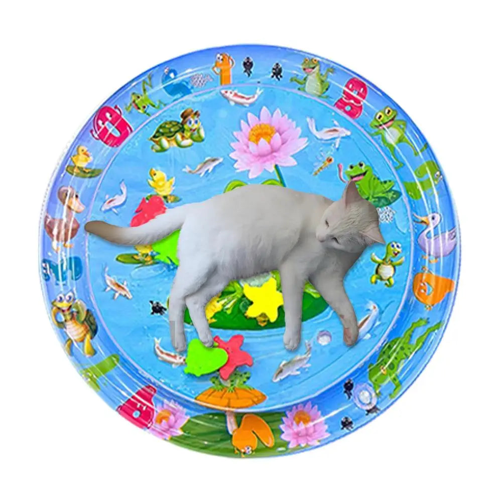 Pet Water Play Mat Interactive Water Features Easy-Clean PVC
