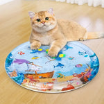 Pet Water Play Mat Interactive Water Features Easy-Clean PVC