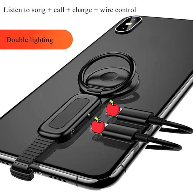 Phone Adapter Audio & Charging Adjustable Ring Holder
