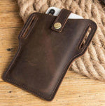 Phone Belt Case Genuine Leather Waist Carry