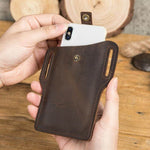 Phone Belt Case Genuine Leather Waist Carry