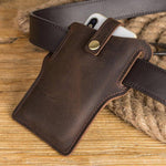 Phone Belt Case Genuine Leather Waist Carry