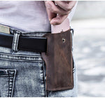 Phone Belt Case Genuine Leather Waist Carry
