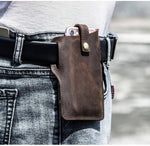 Phone Belt Case Genuine Leather Waist Carry