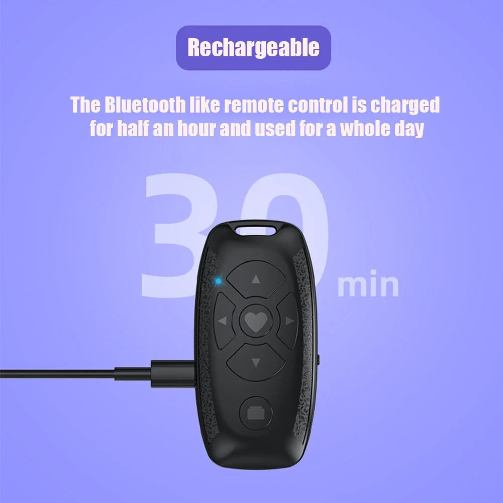 Phone Camera Remote Bluetooth Rechargeable Selfie Shutter
